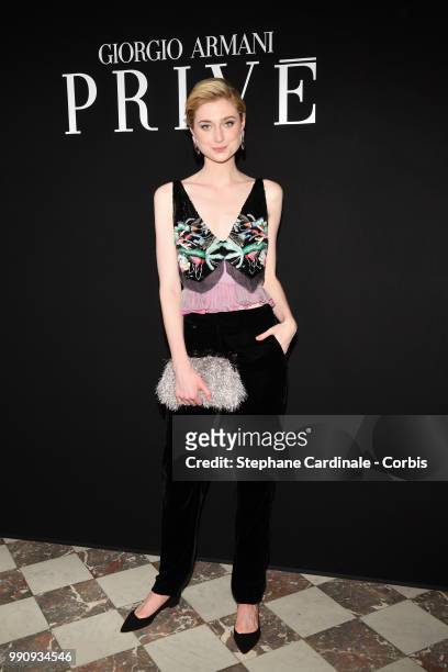 Actress Elizabeth Debicki attends the Giorgio Armani Prive Haute Couture Fall/Winter 2018-2019 show as part of Haute Couture Paris Fashion Week on...