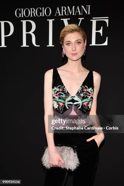 Actress Elizabeth Debicki attends the Giorgio Armani Prive Haute Couture Fall/Winter 2018-2019 show as part of Haute Couture Paris Fashion Week on...