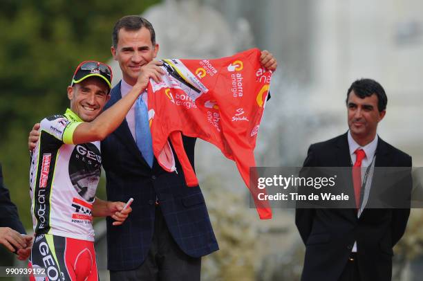 66Th Tour Of Spain 2011, Stage 21Podium, Cobo Juan Jose Red Jersey, Prince Felipe De Borbon Y Grecia / Javier Guillen Vuelta Director, Celebration...