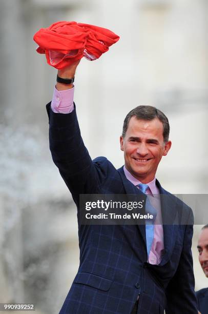 66Th Tour Of Spain 2011, Stage 21Podium, Prince Felipe De Borbon Y Grecia / Celebration Joie Vreugde, Cobo Juan Jose Red Jersey, Circuito Del...