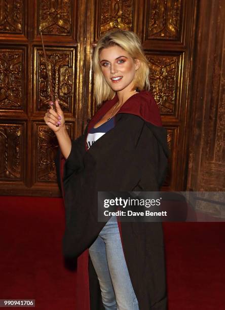 Ashley James attends the exclusive launch of the Harry Potter Quiz in the Great Hall at Warner Bros. Studio Tour London - The Making of Harry Potter...