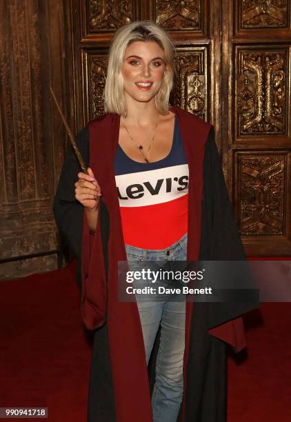 Ashley James attends the exclusive launch of the Harry Potter Quiz in the Great Hall at Warner Bros. Studio Tour London - The Making of Harry Potter...