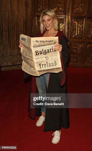 Ashley James attends the exclusive launch of the Harry Potter Quiz in the Great Hall at Warner Bros. Studio Tour London - The Making of Harry Potter...