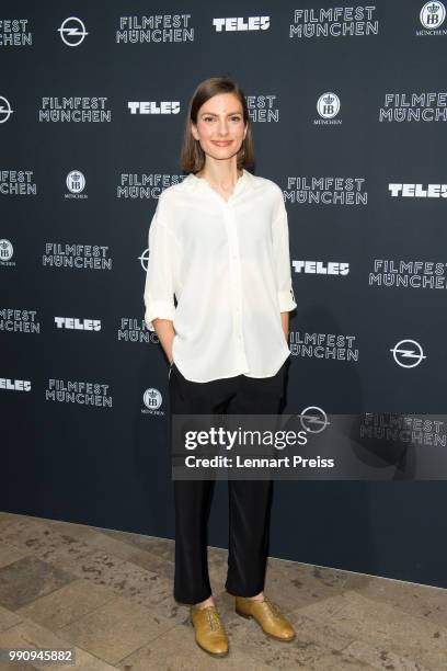 Laura de Boer attends the premiere of the first and second episode of the series 'Die Protokollanttin' as part of the Munich Film Festival 2018 at...