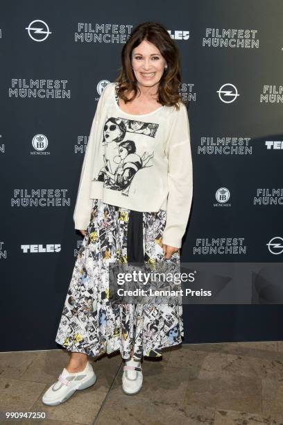 Iris Berben attends the premiere of the first and second episode of the series 'Die Protokollanttin' as part of the Munich Film Festival 2018 at HFF...