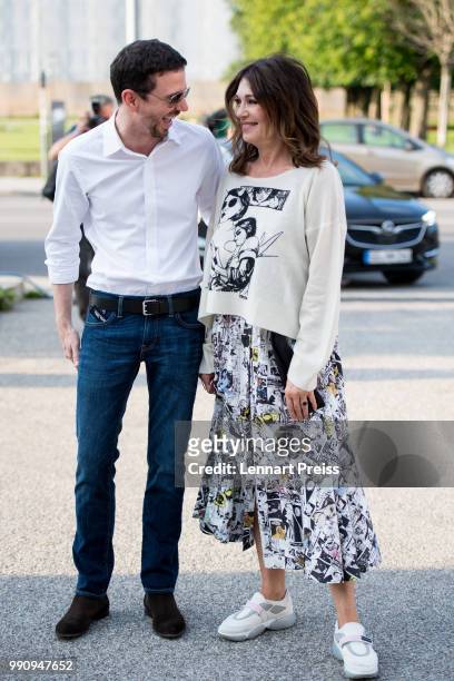 Oliver Berben and Iris Berben attend the premiere of the first and second episode of the series 'Die Protokollanttin' as part of the Munich Film...