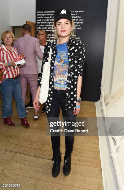 Alison Mosshart attends adidas 'Prouder': A Fat Tony Project in aid of the Albert Kennedy Trust, supporting LGBT youth, at Heni Gallery Soho on July...
