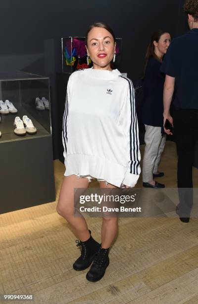 Jaime Winstone attends adidas 'Prouder': A Fat Tony Project in aid of the Albert Kennedy Trust, supporting LGBT youth, at Heni Gallery Soho on July...