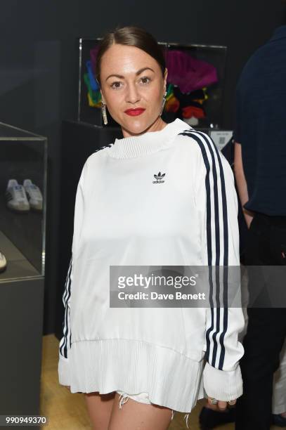 Jaime Winstone attends adidas 'Prouder': A Fat Tony Project in aid of the Albert Kennedy Trust, supporting LGBT youth, at Heni Gallery Soho on July...