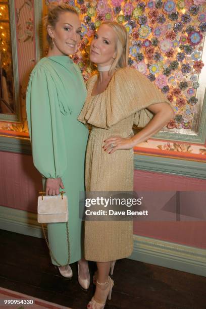 Olivia Buckingham and Alice Naylor-Leyland attend the Mrs Alice x Misela launch event at Annabel's on July 3, 2018 in London, England.