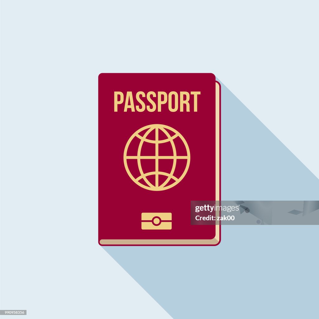 Passport omslagsdesign vektor, identifiering medborgaren