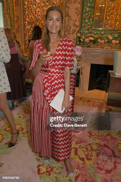 Yasmin Le Bon attends the Mrs Alice x Misela launch event at Annabel's on July 3, 2018 in London, England.