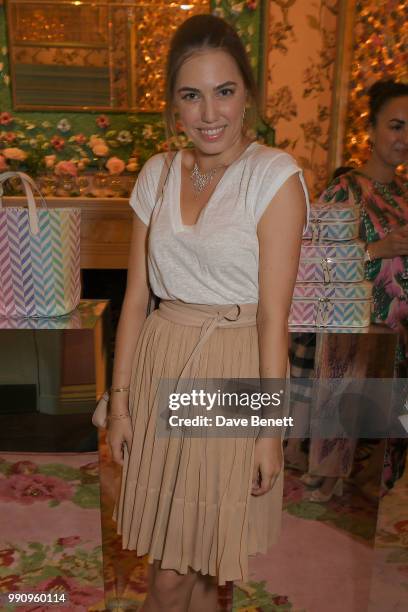 Amber Le Bon attends the Mrs Alice x Misela launch event at Annabel's on July 3, 2018 in London, England.