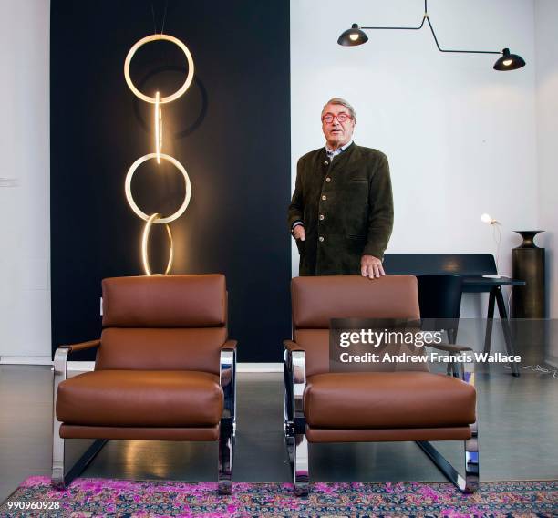 Portrait of Klaus Nienkamper, on the occasion of the 50th anniversary he's celebrating this year of his influential furniture store,