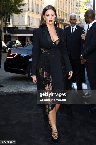 Ashley Graham arrives at the 'Vogue Foundation Dinner 2018' at Palais Galleria on July 3, 2018 in Paris, France.