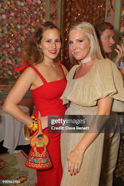 Charlotte Dellal and Alice Naylor-Leyland attend the Mrs Alice x Misela launch event at Annabel's on July 3, 2018 in London, England.