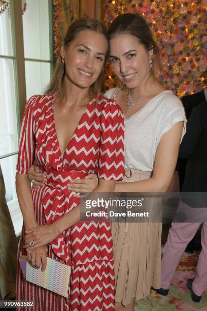 Yasmin Le Bon and Amber Le Bon attend the Mrs Alice x Misela launch event at Annabel's on July 3, 2018 in London, England.