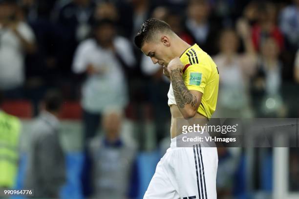 Mateus Uribe of Colombia during the 2018 FIFA World Cup Russia round of 16 match between Columbia and England at the Spartak stadium on July 03, 2018...