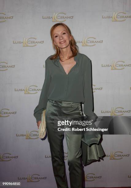 Katja Flint attends the 20 years event of Luisa Cerano at St Agnes Church on July 3, 2018 in Berlin, Germany.