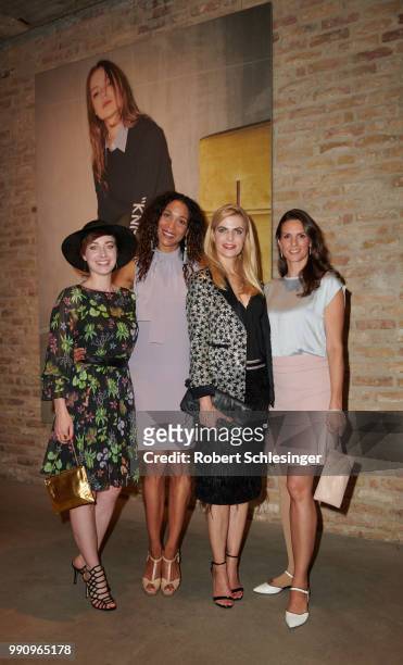 Kathy Weber, Annabelle Mandeng, Tanja Buelter and Katrin Wrobel attend the 20 years event of Luisa Cerano at St Agnes Church on July 3, 2018 in...