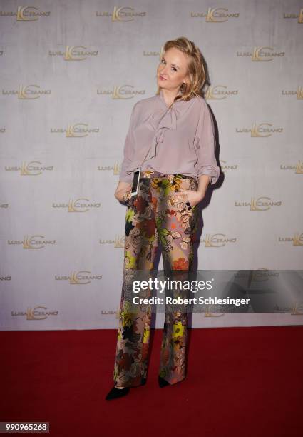 Leslie Clio attends the 20 years event of Luisa Cerano at St Agnes Church on July 3, 2018 in Berlin, Germany.