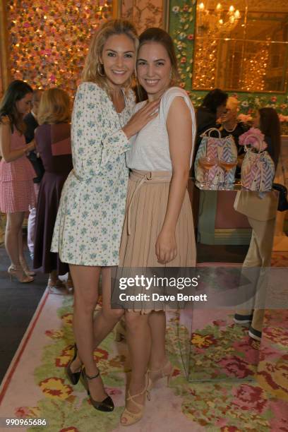 Tamsin Egerton and Amber Le Bon attend the Mrs Alice x Misela launch event at Annabel's on July 3, 2018 in London, England.