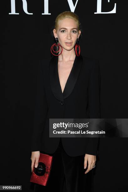 Sabine Getty attends the Giorgio Armani Prive Haute Couture Fall Winter 2018/2019 show as part of Paris Fashion Week on July 3, 2018 in Paris, France.