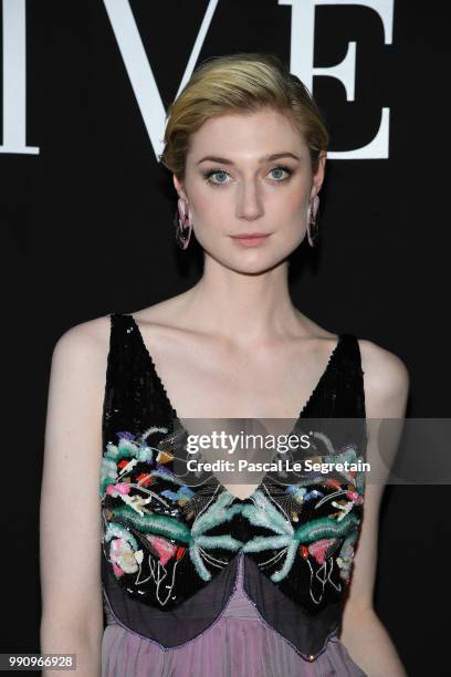 Elizabeth Debicki attends the Giorgio Armani Prive Haute Couture Fall Winter 2018/2019 show as part of Paris Fashion Week on July 3, 2018 in Paris,...