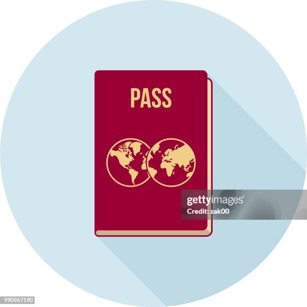 passport cover vector design, identification citizen - the voyage page stock illustrations