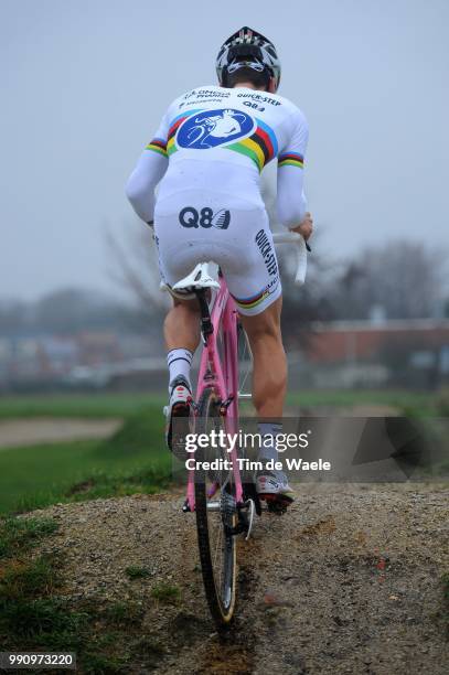 Zdenek Stybar Pink Specialized Bike /Cyclocross World Champion, Team Omega Pharma - Quick Step , Equipe Ploeg, Velo Fiets, Roze, Tim De Waele