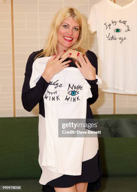 Meredith Ostrom attends Rotten Roach X Poppy Paper Cuts hosted by Marissa Montgomery at Selfridges on July 3, 2018 in London, England.