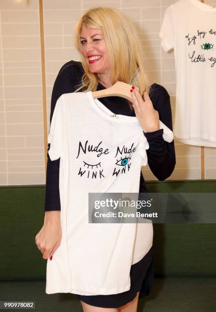 Meredith Ostrom attends Rotten Roach X Poppy Paper Cuts hosted by Marissa Montgomery at Selfridges on July 3, 2018 in London, England.