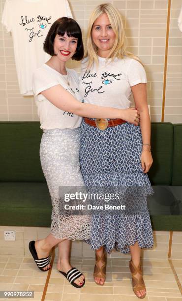 Poppy Chancellor and Marissa Montgomery attend Rotten Roach X Poppy Paper Cuts hosted by Marissa Montgomery at Selfridges on July 3, 2018 in London,...