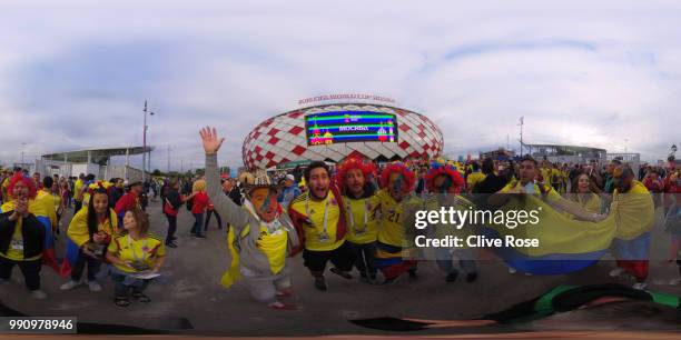 General view outside the stadium prior to the 2018 FIFA World Cup Russia Round of 16 match between Colombia and England at Spartak Stadium on July 3,...