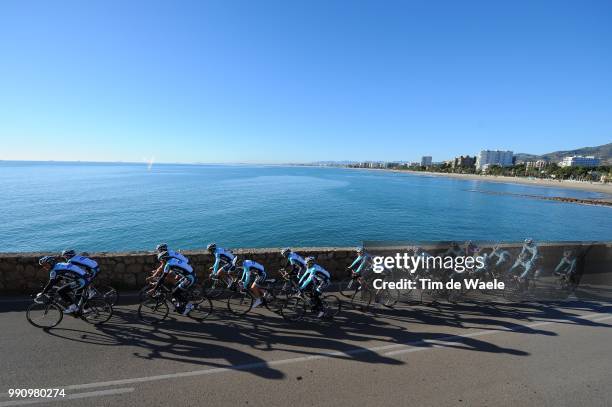 Training Team Omega Pharma - Quick Step Illustration Illustratie, Benicassim Beach Plage Strand, Meditarenian Sea Mer Zee, Landscape Paysage...