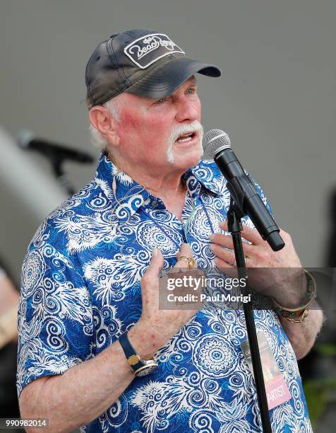 Mike Love of The Beach Boys perform at the 2018 A Capitol Fourth rehearsals at U.S. Capitol, West Lawn on July 3, 2018 in Washington, DC.