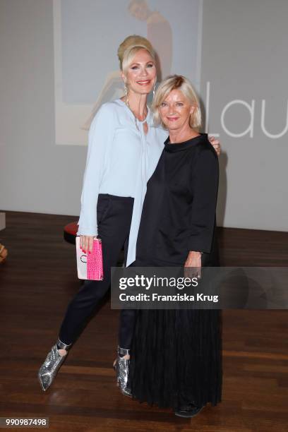 Nadja Michael and designer Elisabeth Schwaiger at the Laurel Collection Presentation during the Berlin Fashion Week Spring/Summer 2019 at Kunstlager...