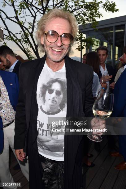 Entertainer Thomas Gottschalk attends the summer party at Hotel Bayerischer Hof on July 3, 2018 in Munich, Germany.