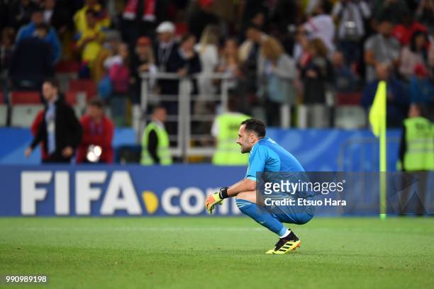 David Ospina of Colombia looks dejected following his sides defeat in the 2018 FIFA World Cup Russia Round of 16 match between Colombia and England...