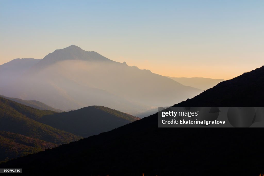 Sunset in the hills