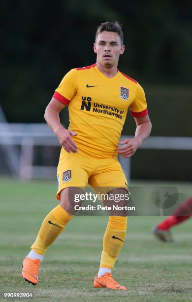 Billy Waters of Northampton Town in action during a Pre-Season Friendly match between Sileby Rangers and Northampton Town at Fernie Fields on July 3,...