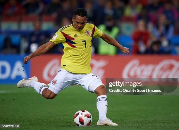 Carlos Bacca of Colombia during the penalty shootout at the 2018 FIFA World Cup Russia Round of 16 match between Colombia and England at Spartak...