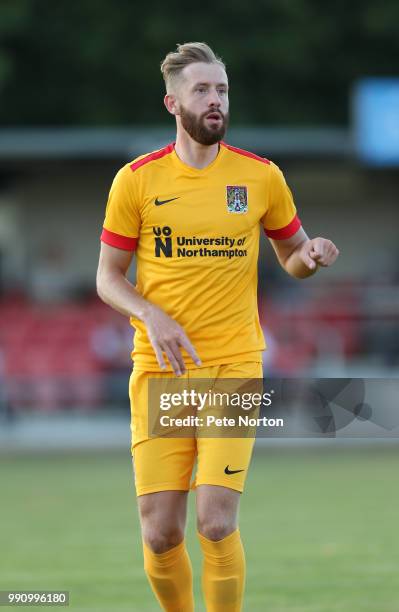 Kevin van Veen of Northampton Town in action during a Pre-Season Friendly match between Sileby Rangers and Northampton Town at Fernie Fields on July...