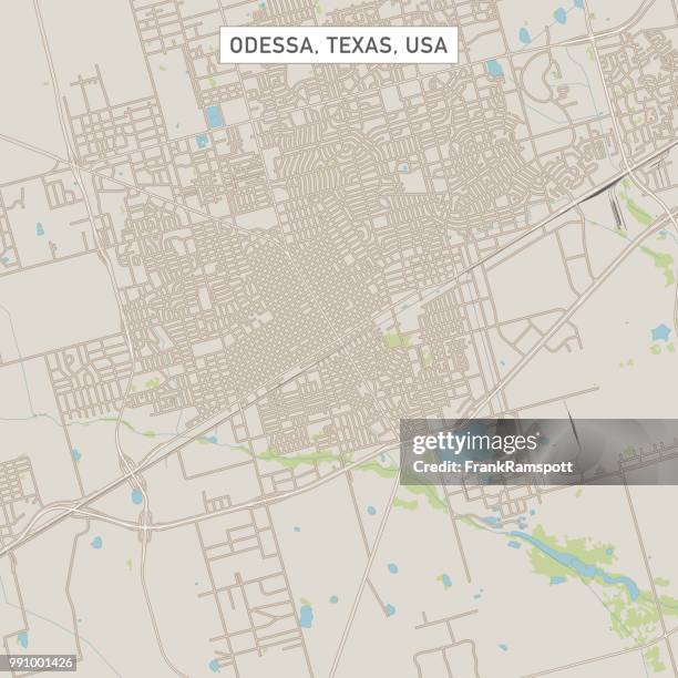 odessa texas us city street map - frankramspott and frankramspott stock illustrations