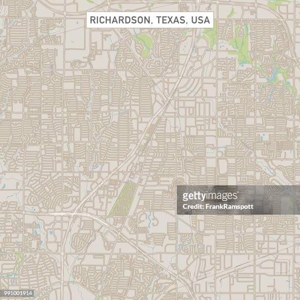 理查森德克薩斯美國城市街道地圖 - frankramspott 幅插畫檔、美工圖案、卡通及圖標