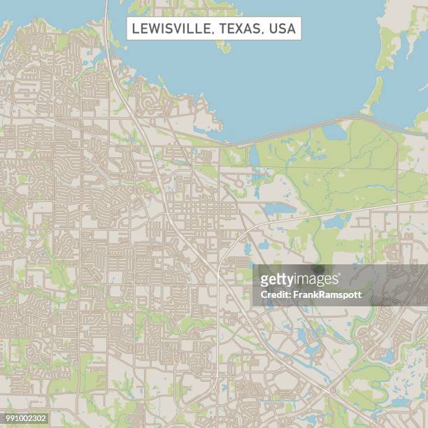 路易斯維爾德克薩斯美國城市街道地圖 - frankramspott 幅插畫檔、美工圖案、卡通及圖標