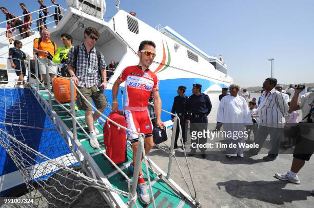 Tour Of Oman 2012, Stage 2Joaquin Rodriguez / Illustration Illustratie, Boat Bateau Boot Transfert, Sur - Wadi Dayqah Dam / Ronde, Rit Etape /Tim De...
