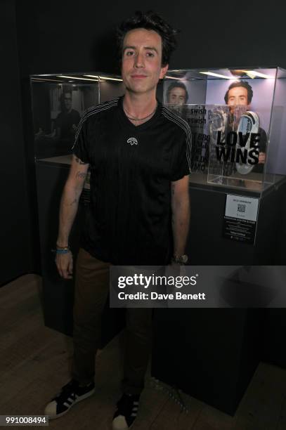 Nick Grimshaw attends adidas 'Prouder': A Fat Tony Project in aid of the Albert Kennedy Trust, supporting LGBT youth, at Heni Gallery Soho on July 3,...