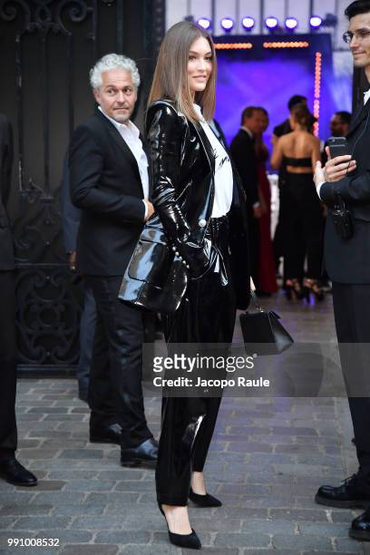Grace Elizabeth arrives at the 'Vogue Foundation Dinner 2018' at Palais Galleria on July 3, 2018 in Paris, France.