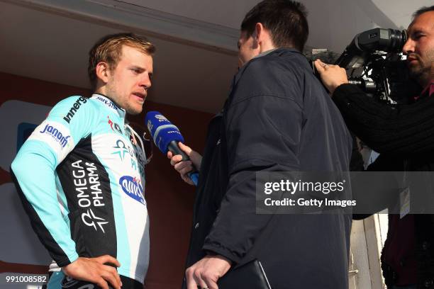 Tour Of Algarve 2012, Stage 4Podium, Gerald Ciolek Press Pers, Vilamoura - Tavira / Volta Ao Algarve 2012, Ronde, Rit Etape /Tim De Waele